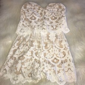 White lacy, sleeveless romper